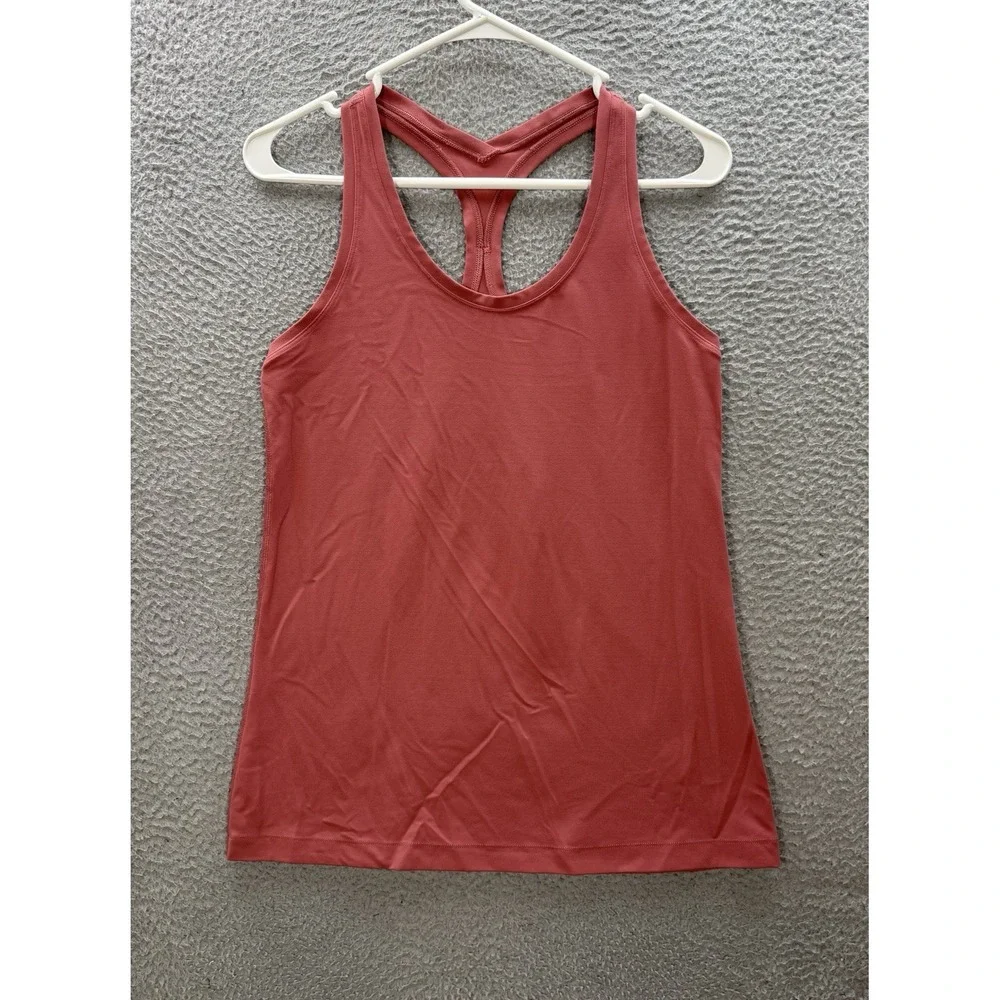 Lululemon Top Womens 4 Pink Cool Racerback II Tank Yoga Jogging Gym Sports - Picture 1 of 6